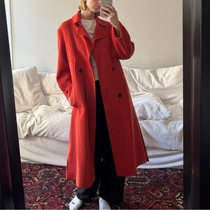 Proenza schouler white label orange wool coat